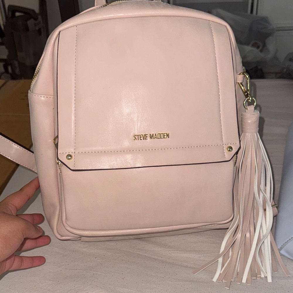 Steve Madden Blush Backpack with Tassel